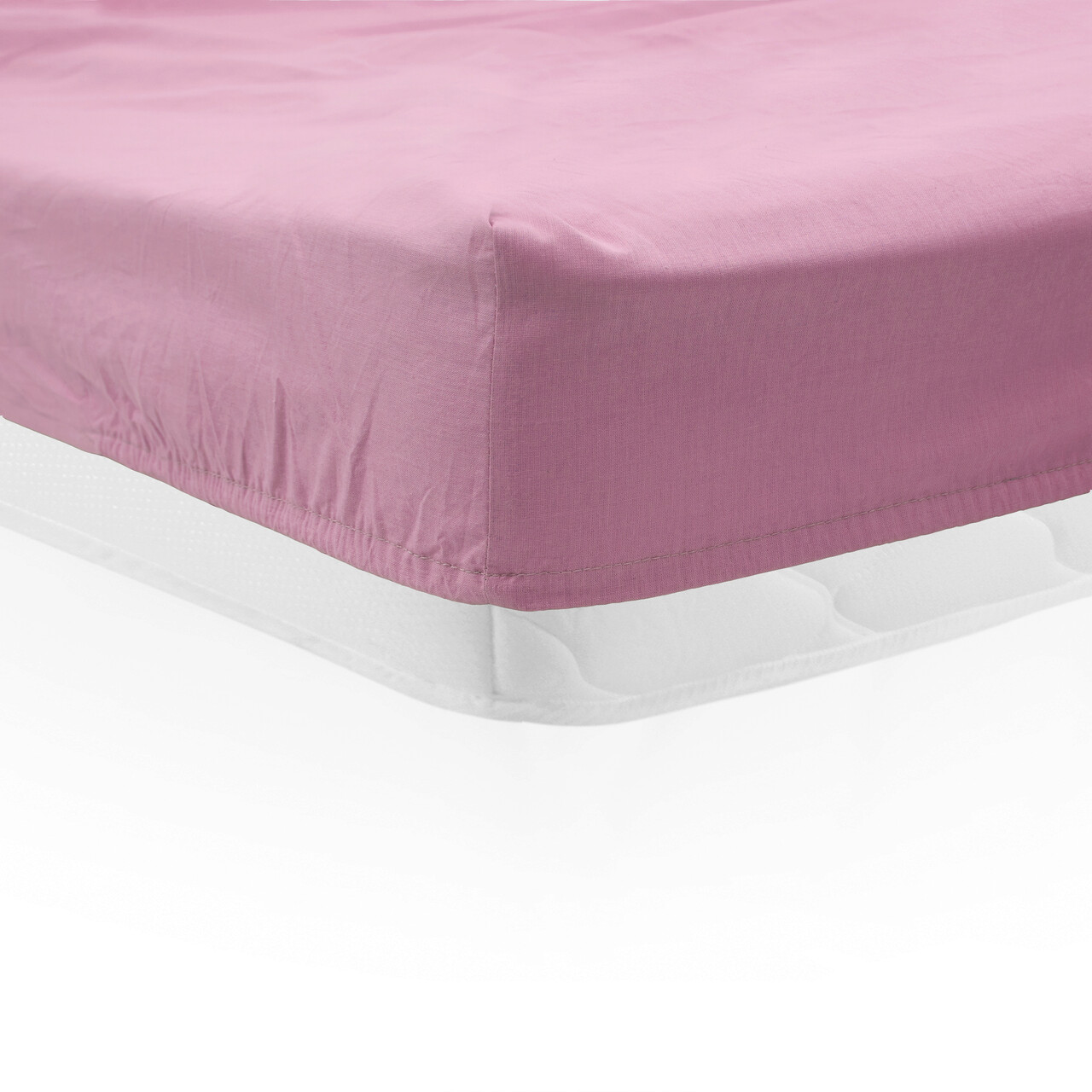 Cearceaf de pat cu elastic Heinner Home, 90x200 cm, bumbac, roz - imagine 4